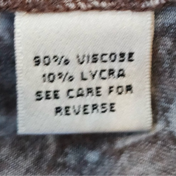 St. John Top Tie Dye V Neck Womens Size XL T-Shirt Short Sleeve Brown Gray - Picture 5 of 6